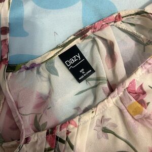 Dazy Floral Pink Cream Blouse